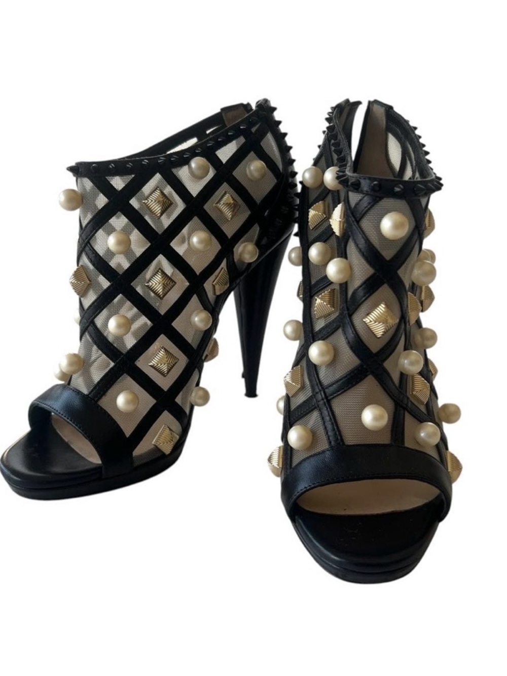 Gorgeous Rare! Christian Louboutin Pearl High Heel Sandals original $3700